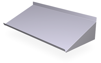 Stainless steel sloping inclined wall rack shelf