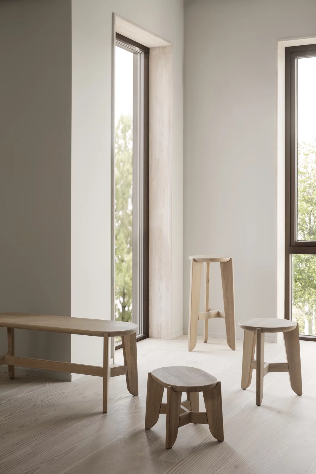 Bänk-ELI- Ek, höjd 42 cm - 3