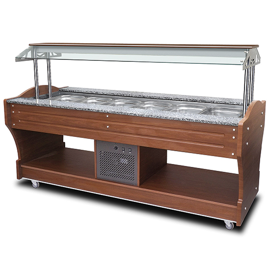 Buffet wagon - cold, static cooling 4xGN 1/1 150 mm