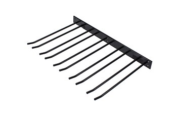 Glass mount for wall mounting, Black structure, 5 sections