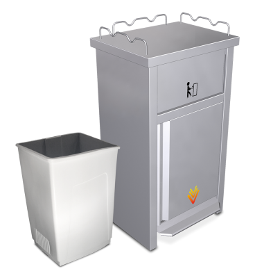 Stainless steel waste container XS