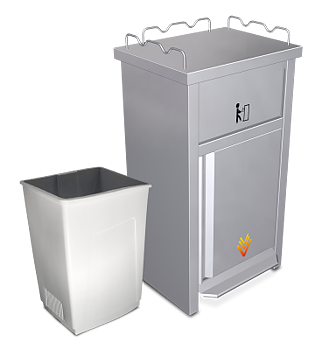 Stainless steel waste container XS