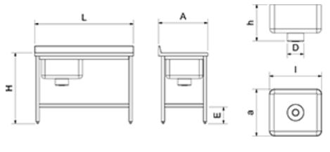 Stainless steel sink special for plaster preparation left tank - 3