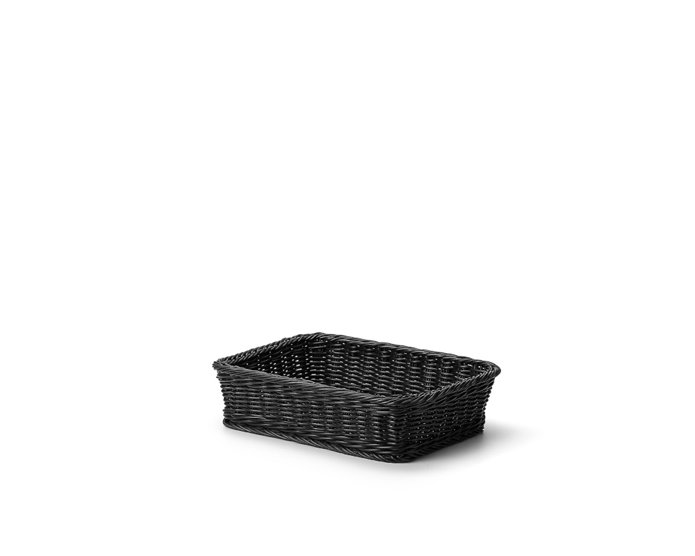 Bread basket, black, 36x27 cm