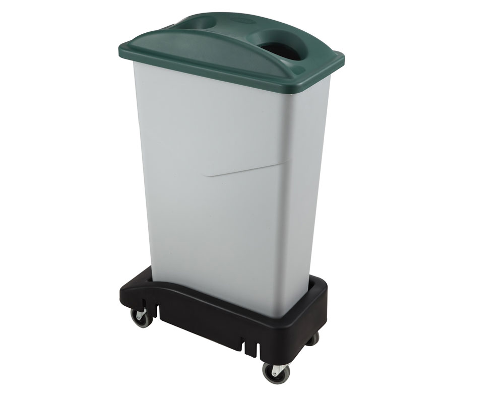 Återvinnings kärl volym 75 liter, grå plast - 2