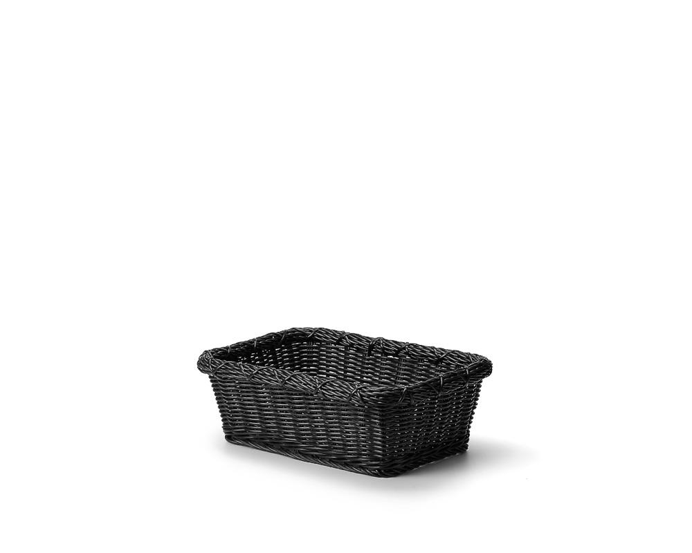 Bread basket, black, 37,5x28 cm
