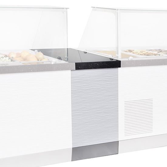 neutral element for refrigerated/warm preparation counters,