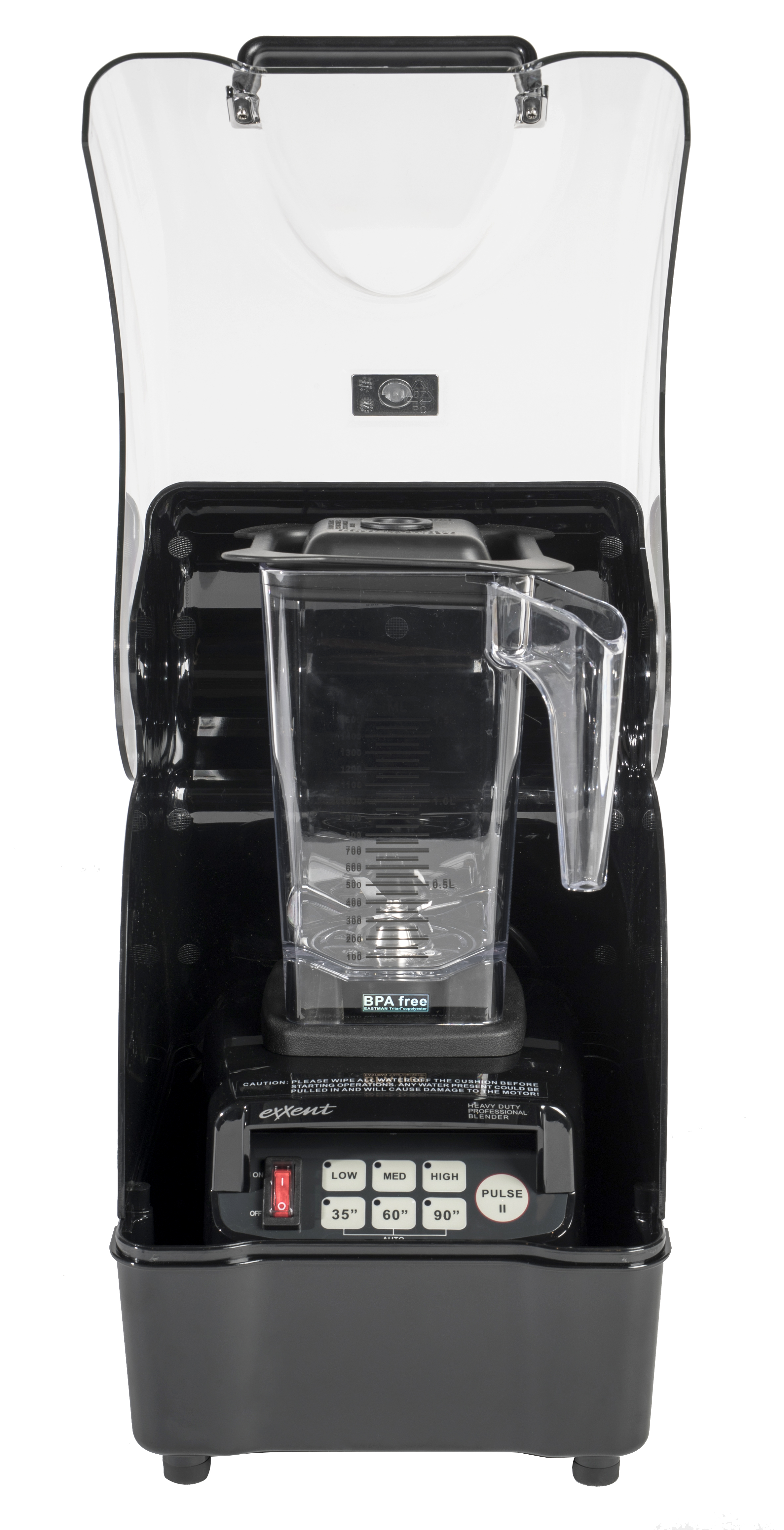 Blender with hood for noise reduction - 2