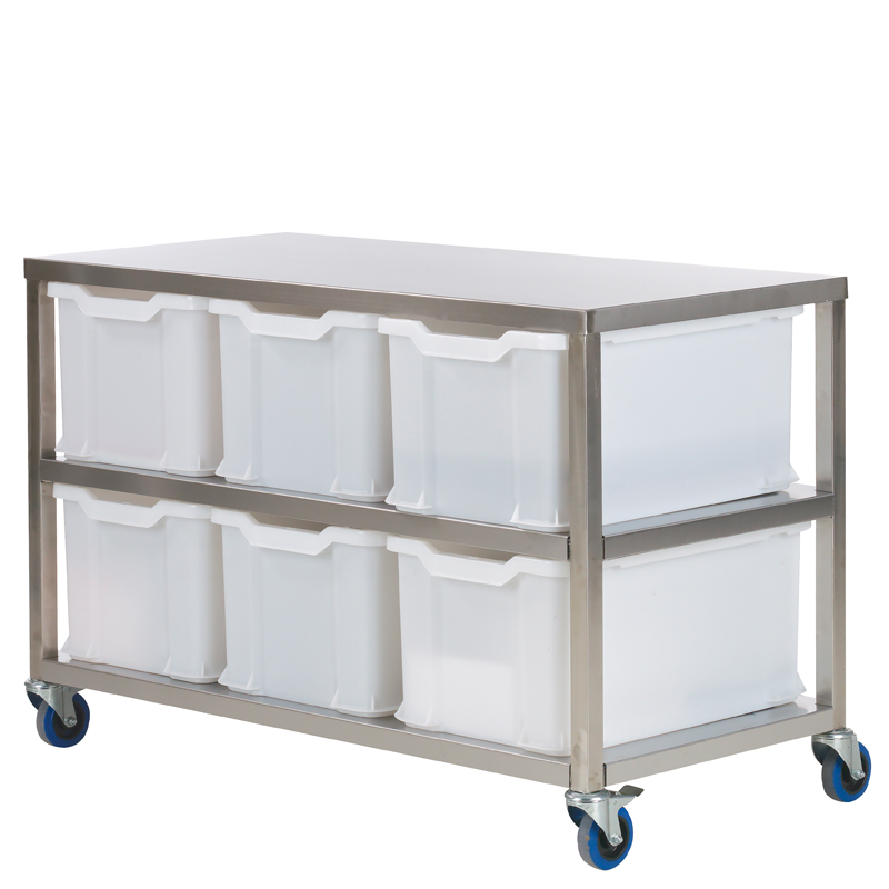 Weighing table with trays 6 x 54 liters