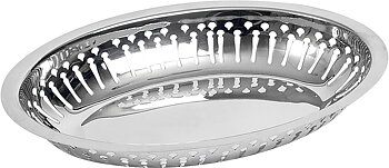 Serveringskorg rostfri oval 24x16cm
