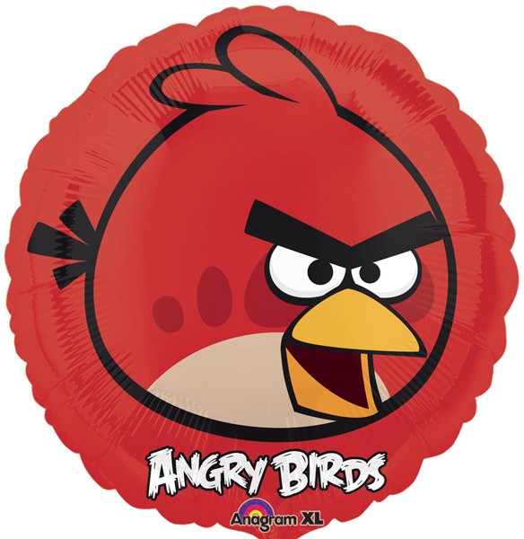 18" Heliumfylld Angry Bird Red 45 cm