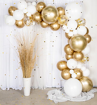 Kit Ballongbåge - Gold/Chrome