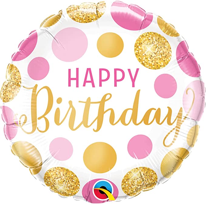 18" Happy Birthday Dots 45 cm