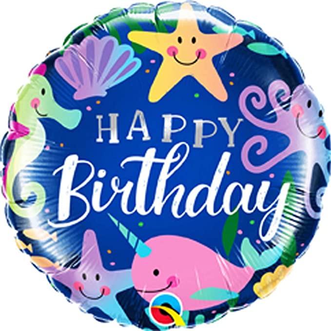 18" Happy Birthday Sea 45 cm