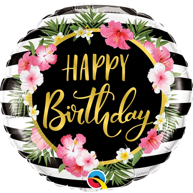 18" Happy Birthday Hibiskus 45 cm