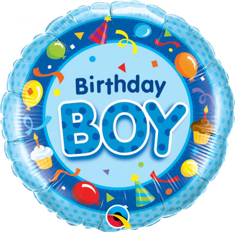 18" Birthday Boy Blue 45 cm
