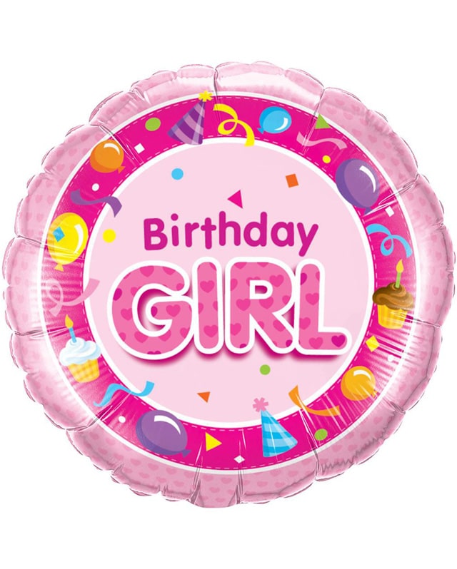 18" Birthday Girl Pink 45 cm
