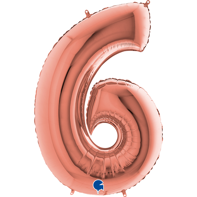 Folieballong Siffra - 6 - Rose Gold