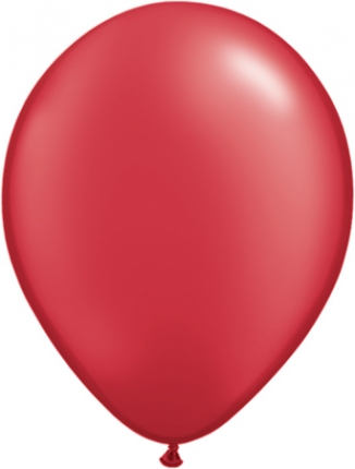 28cm Röd-Rubinröd Pearl ballong - 11"