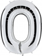 Folieballong Siffra - 0 - Silver