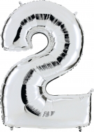 Folieballong Siffra - 2 - Silver