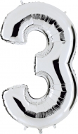 Folieballong Siffra - 3 - Silver