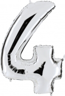Folieballong Siffra - 4 - Silver