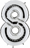 Folieballong Siffra - 8 - Silver