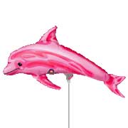 Miniballong  Luftfylld - Delfin Rosa 23 cm