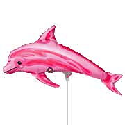 Miniballong  Luftfylld - Delfin Rosa 23 cm