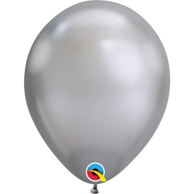 28cm Chrome Silver  ballong - Qualatex