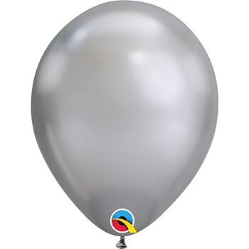 28cm Chrome Silver  ballong - Qualatex