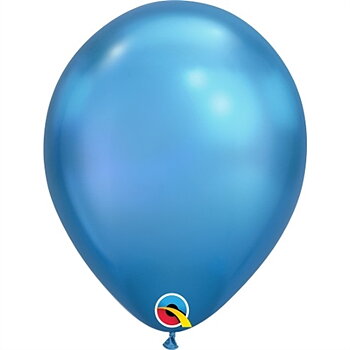 28cm Chrome blå  ballong - Qualatex