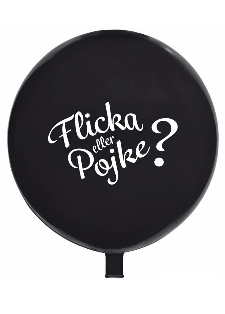 65 cm Heliumfylld Flicka eller Pojke - Jätteballong med konfetti