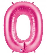 Folieballong Siffra - 0 - Rosa