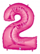 Folieballong Siffra - 2 - Rosa