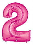 Folieballong Siffra - 2 - Rosa