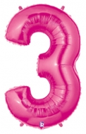Folieballong Siffra - 3 - Rosa