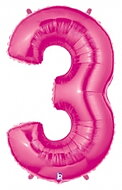 Folieballong Siffra - 3 - Rosa