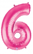 Folieballong Siffra - 6 - Rosa