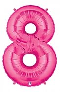 Folieballong Siffra - 8 - Rosa