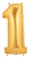 Folieballong Siffra - 1 - Guld