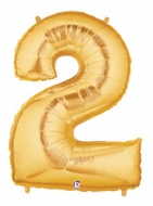 Folieballong Siffra - 2 - Guld