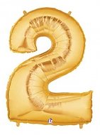 Folieballong Siffra - 2 - Guld
