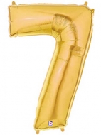 Folieballong Siffra - 7 - Guld