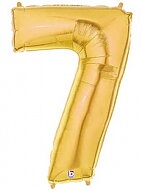 Folieballong Siffra - 7 - Guld