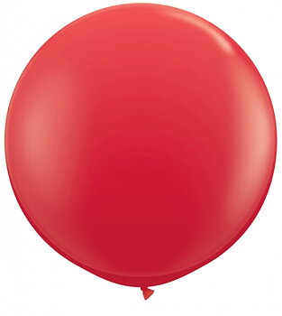 80cm röd ballong - 3'