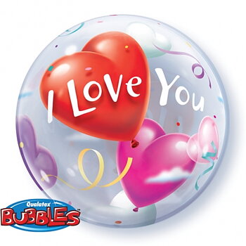 22" I Love You Heart Balloons bubble balloon