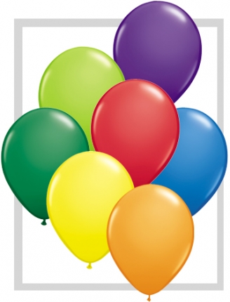 11" (28cm) ballong - heliumfylld till 10" - Valfria färger