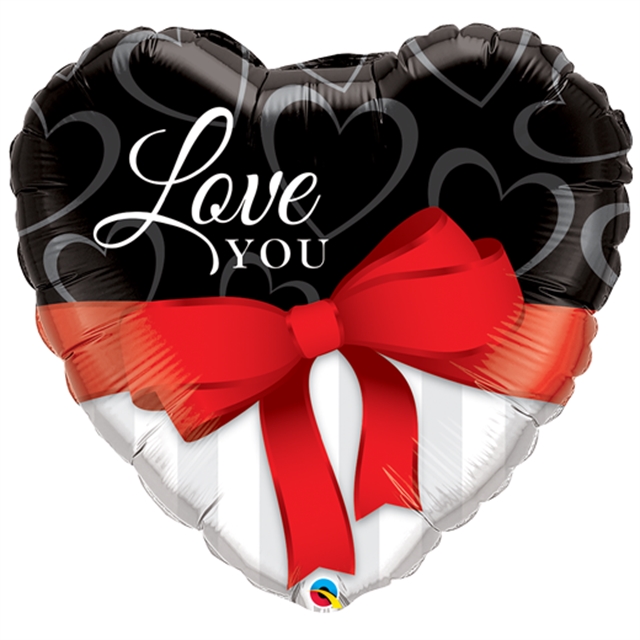 18" I Love You Red Ribbon